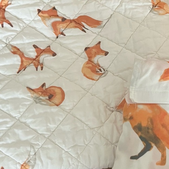 Cloud island fox crib sheet and quilted changing pad cover. NWOT - Picture 2 of 2